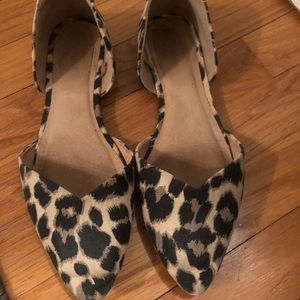 Leopard print flats